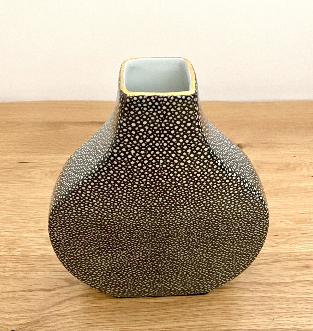 Fink moderne Porzellan Vase MINTA NEU Grau Gold Weiß 23 cm Hoch