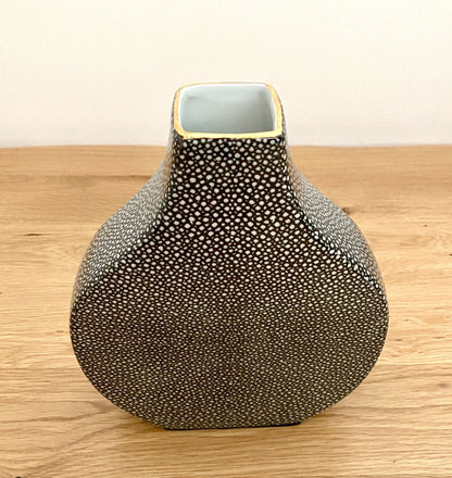 Fink moderne Porzellan Vase MINTA NEU Grau Gold Weiß 23 cm Hoch