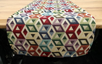 DEKORATEX Chicer  Jaquard Tischläufer NEU Grafisches Design Multicolour 40x140cm