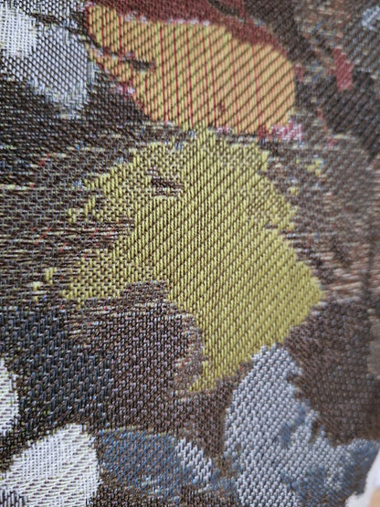 Sander Blumen Kissenhülle CLAUDE NEU Gewebt Braun Creme 50x50cm