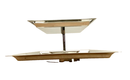 Fink Moderne Edelstahl 3er Etagere NAGANO NEU Gehämmert 44 cm Hoch