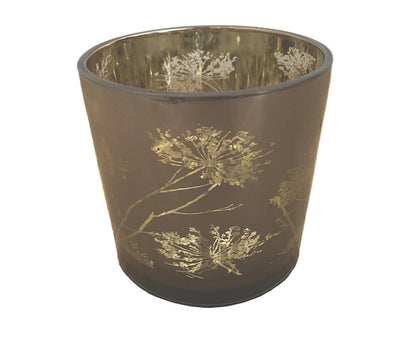 Formano chices Teelichtglas Pusteblume NEU Gold Taupe 11,5cm Hoch