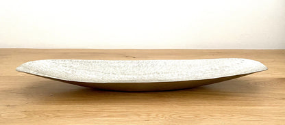 Casablanca moderne Aluminium Schale SINAR NEU Strukturiert Silber 68 cm Lang
