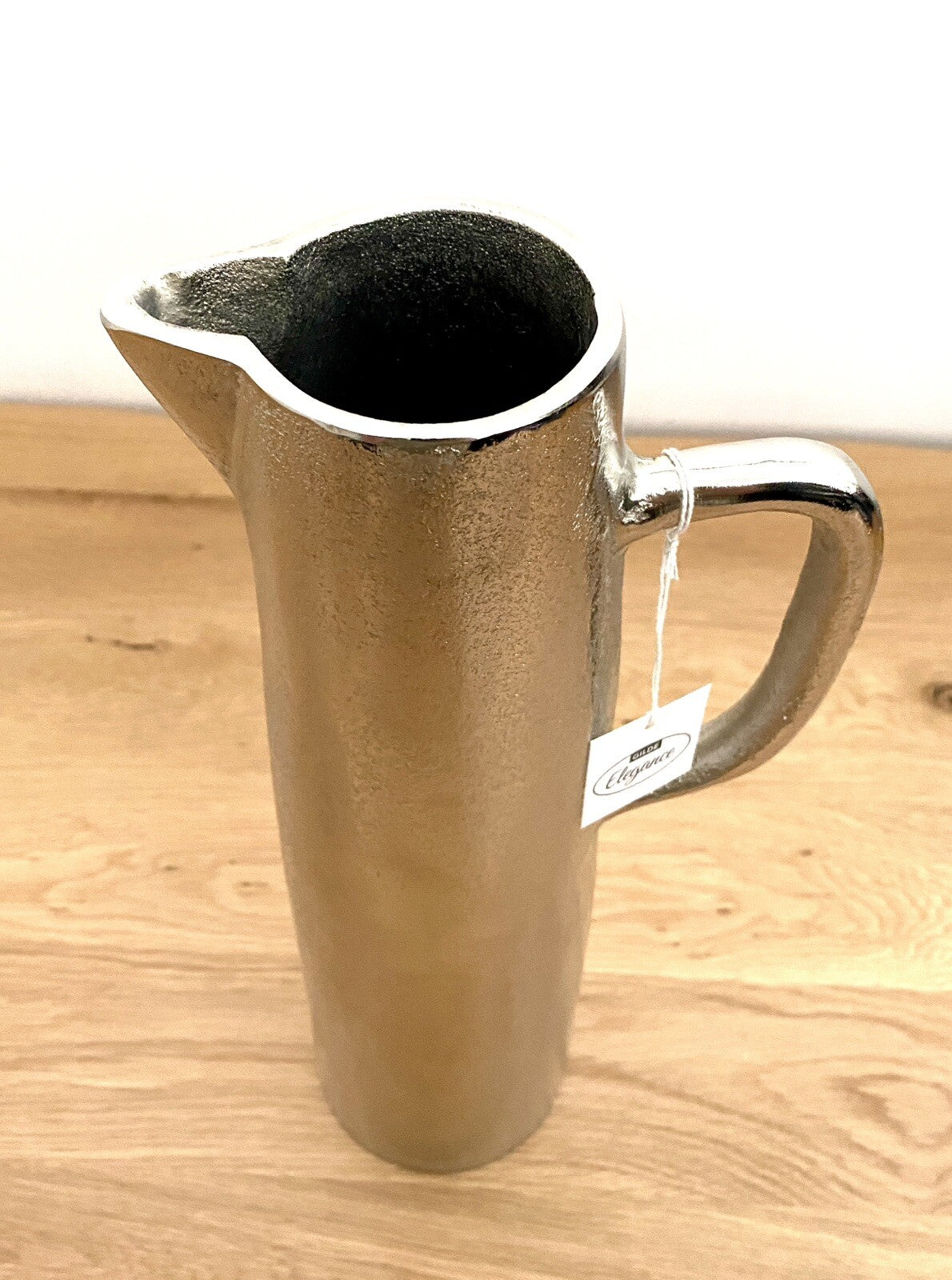 Gilde moderne Aluminium Henkelvase BROCCA NEU Strukturiert 39,5 cm Hoch
