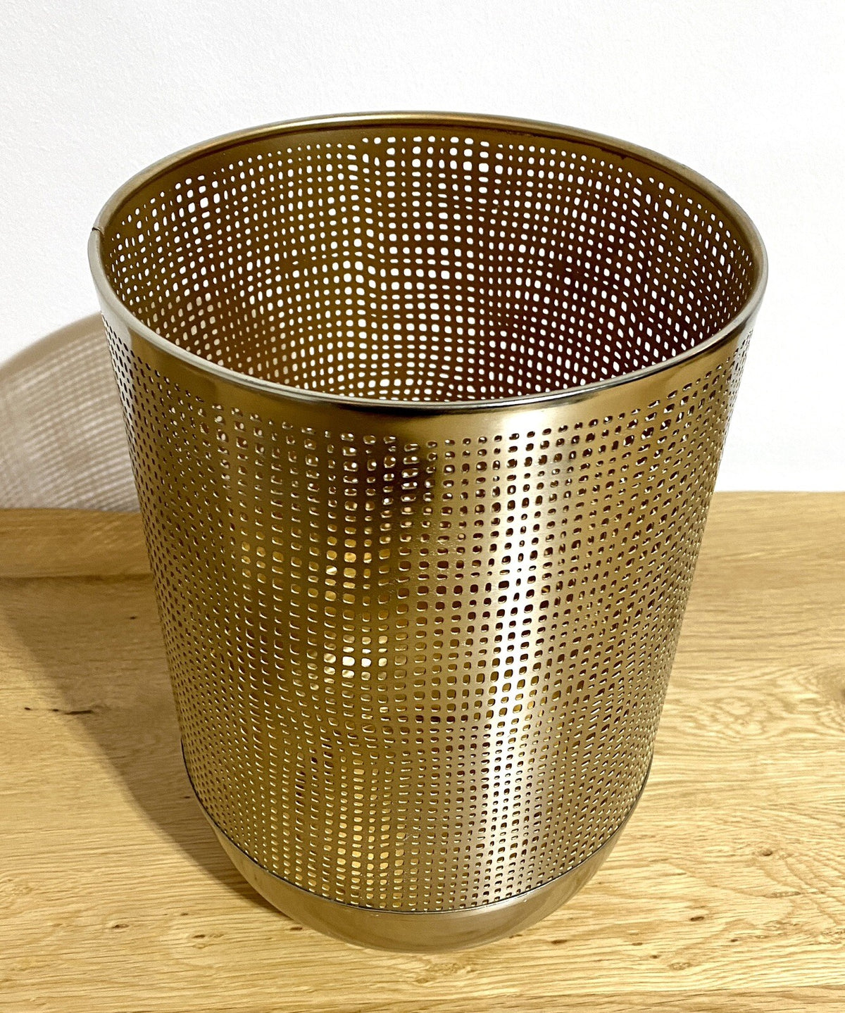 Fink Metall Windlicht MAURA Vernickelt Neu Lochmuster Silber Gold 30 cm Hoch