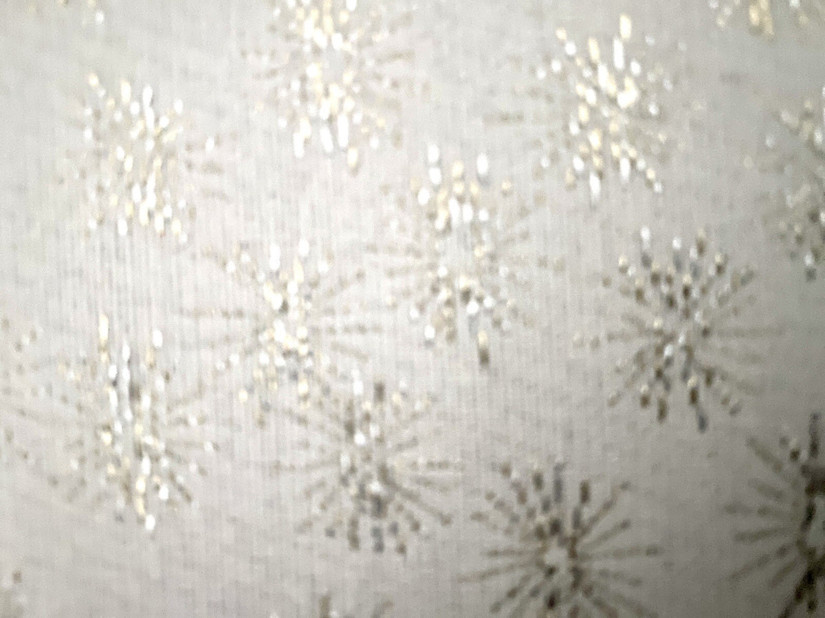 Apelt Jaquard Weihnachts-Tischband Sterne Natur Champagner 24x175cm