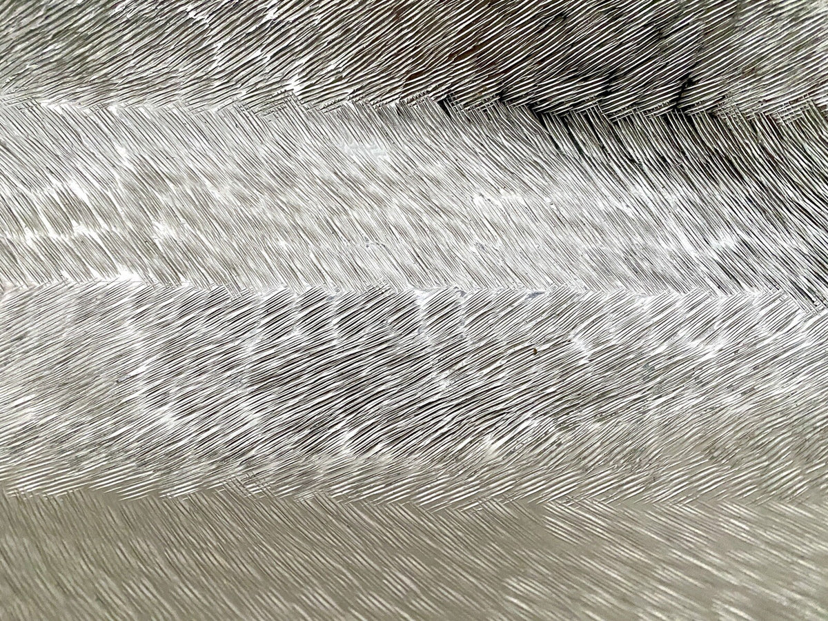 Casablanca moderne Aluminium Schale SINAR NEU Strukturiert Silber 68 cm Lang