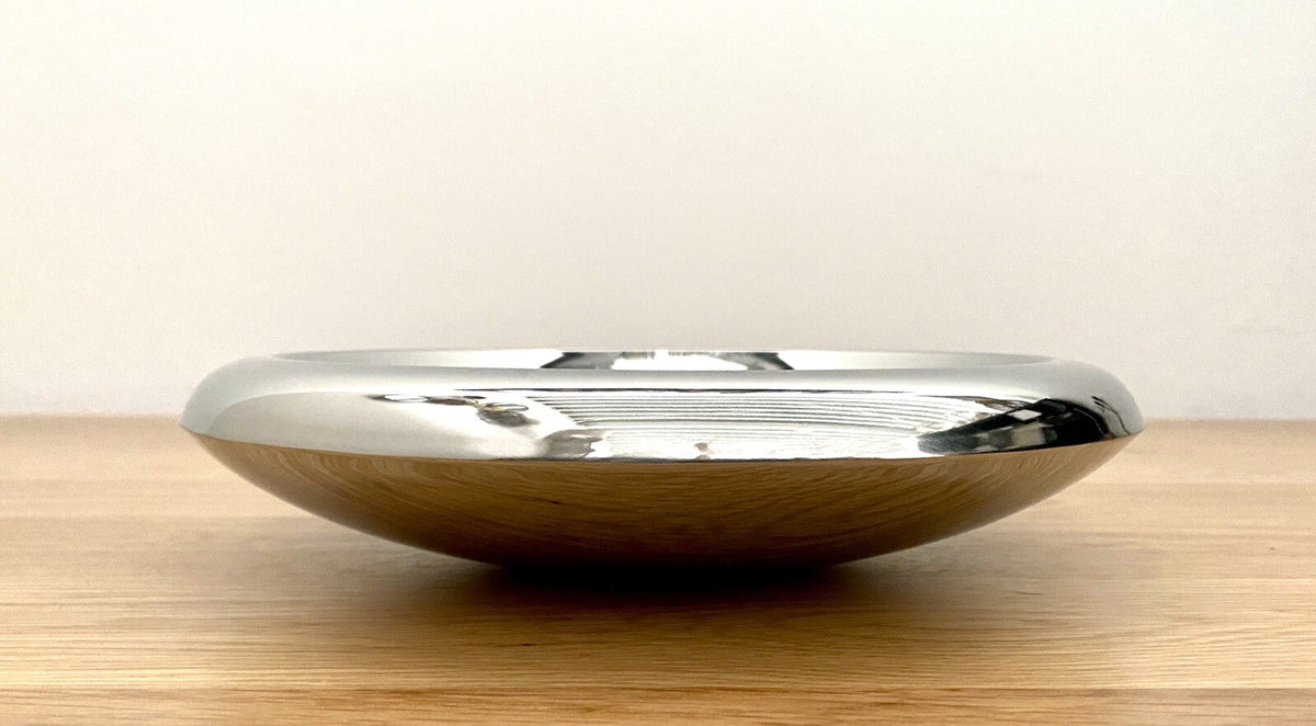 Kaheku moderne Edelstahl Schale Bob NEU poliert Silber 23,5cm Rund