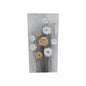 Gilde Gemälde Pusteblume mit Sisalapplikation Grau Weiß  Gelb  60x30 cm