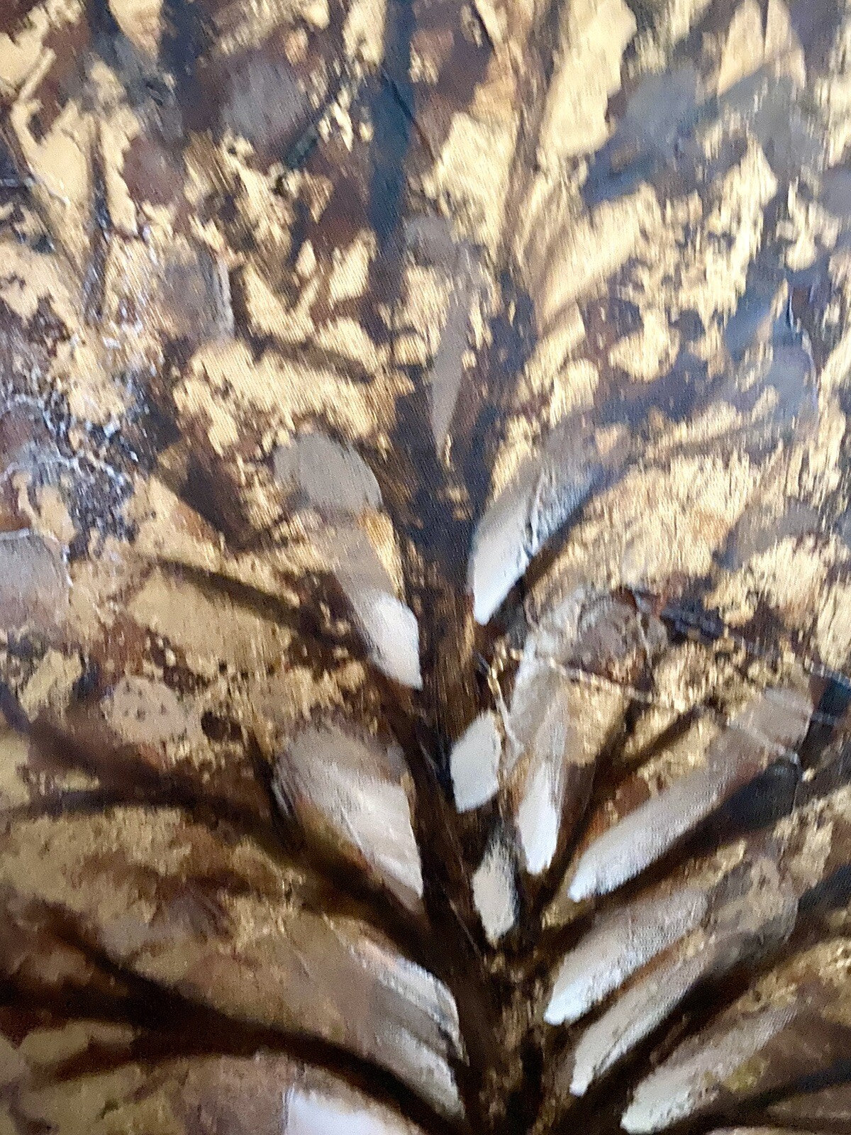 Gilde chices Gemälde „Baumpaar“ NEU Natur Braun Beige Gold 100x100cm