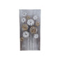 Gilde Gemälde Pusteblume mit Sisalapplikation Grau Weiß  Gelb  60x30 cm
