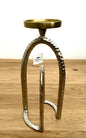 Gilde moderner Aluminium Kerzenleuchter PRESTO NEU Silber Gold  35 cm Hoch
