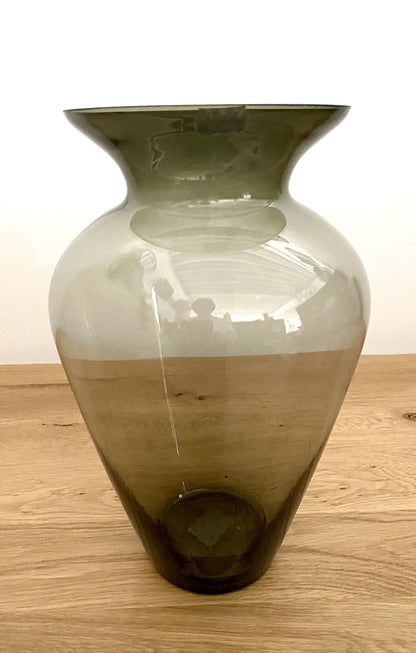 Kaheku moderne Glas Vase Peps NEU Grau 34 cm Hoch