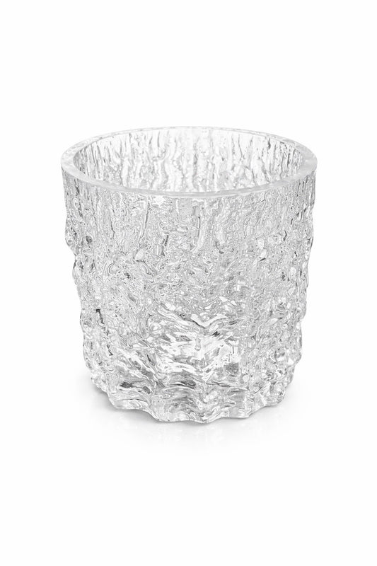 Kaheku Glaswindlicht Favre NEU Strukturiert Klar 12cm Hoch Rund
