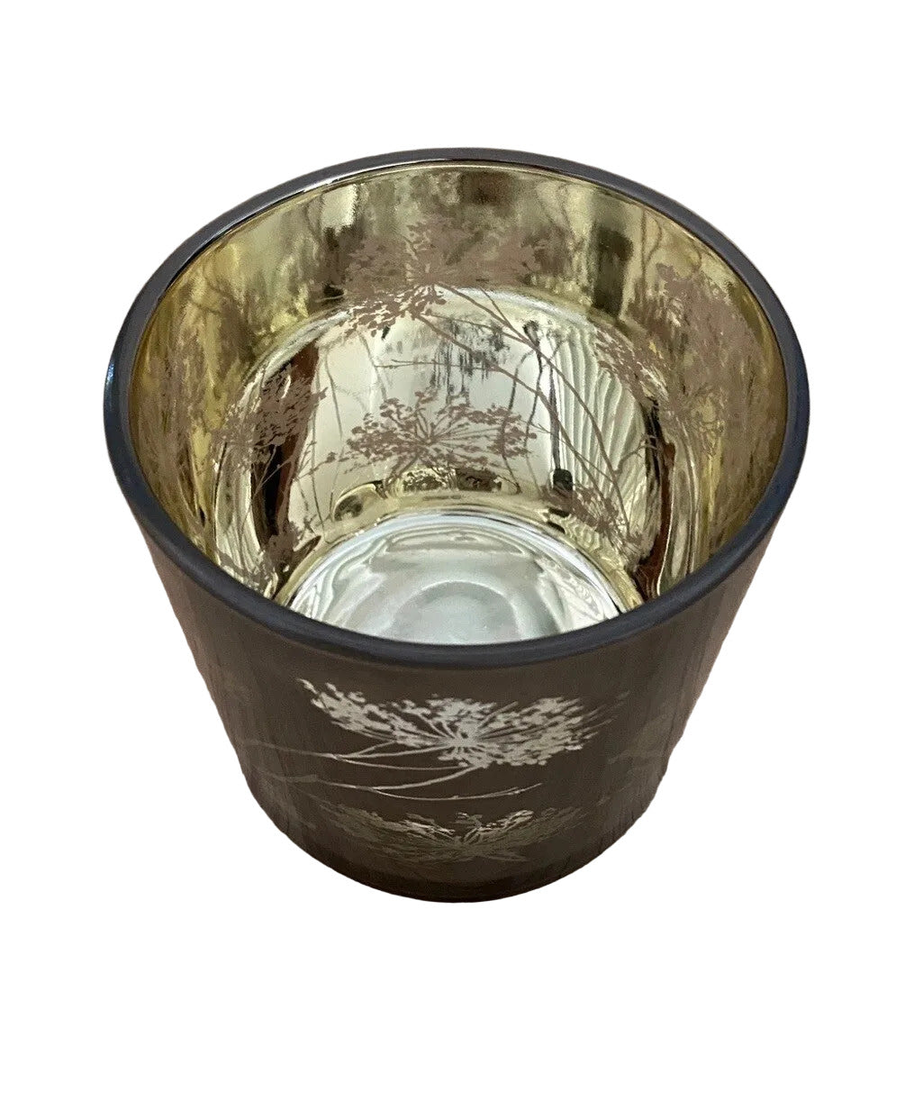 Formano chices Teelichtglas Pusteblume NEU Gold Taupe 11,5cm Hoch