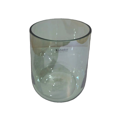 Kaheku Glas Windlicht LUNDBY Neu Lüster Grün Kübelform 20cm Hoch