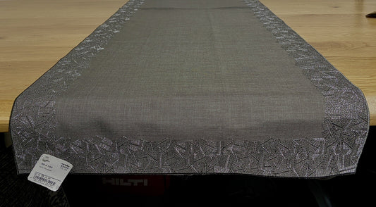 Sander Festlicher Läufer ILLUSION Bestickt Grau Silber 50x150cm