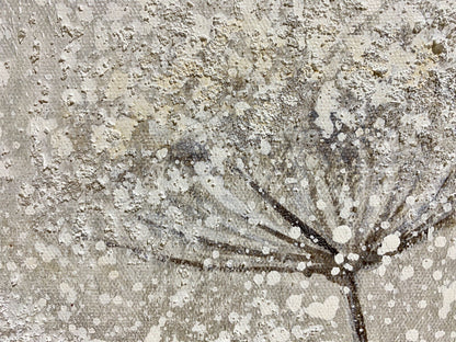 Casablanca Gemälde Pusteblume NEU Grau Creme Natur 30x30cm