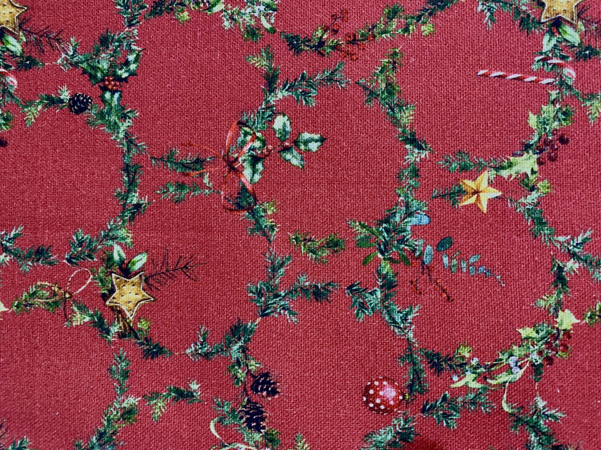 Apelt Weihnachts-Tischläufer Tanne Stern Digitaldruck Rot Grün 48x140cm