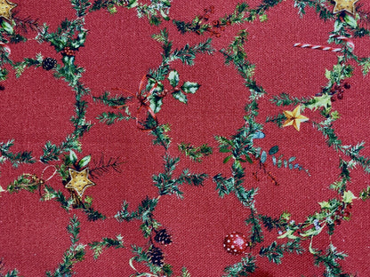 Apelt Weihnachts-Tischläufer Tanne Stern Digitaldruck Rot Grün 48x140cm