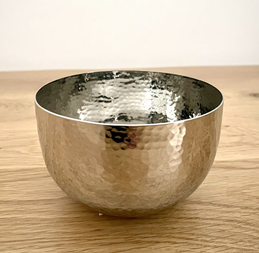 Fink chice Edelstahl Schale  Mirta NEU Silber gehämmert 7cm Hoch
