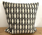 Rohleder Samt Kissenhülle  CRYSTAL NEU Abstrakt Schwarz Beige Vanille 45x 45 cm