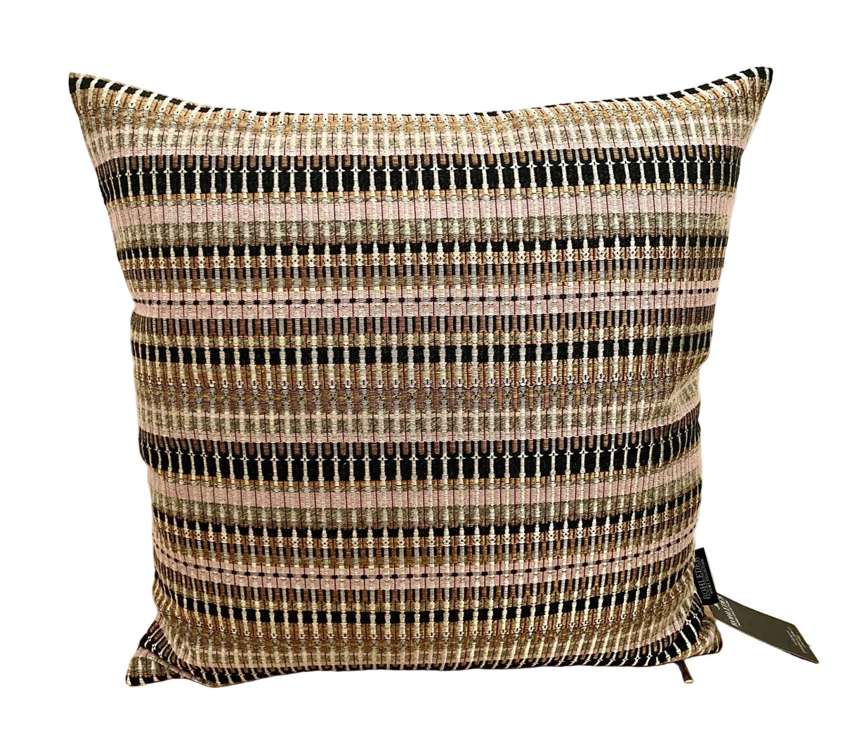 Rohleder moderne Jaquard Kissenhülle ARCADE EASTSIDE NEU Rosa Schwarz 45x45cm