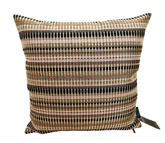 Rohleder moderne Jaquard Kissenhülle ARCADE EASTSIDE NEU Rosa Schwarz 45x45cm
