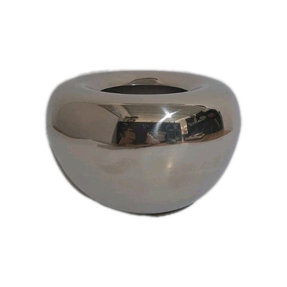 Kaheku moderne Metall Vase LAVAR Vernickelt NEU Silber 11,5 cm Hoch