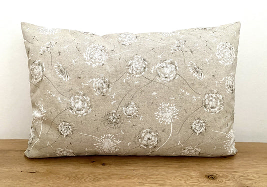 DEKORATEX Chices Outdoor Kissen Gefüllt NEU Pusteblume Sand Weiß 40x60 cm