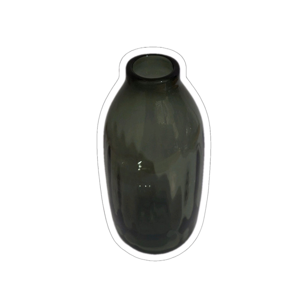 Formano moderne Glas Vase NEU Optik Grau Relief 30 cm Hoch
