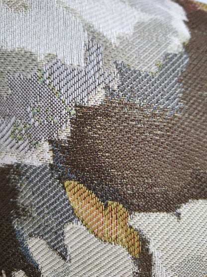 Sander Blumen Kissenhülle CLAUDE NEU Gewebt Braun Creme 50x50cm