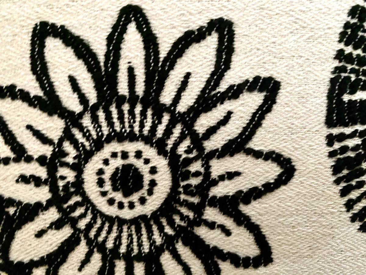 Rohleder moderne Jaquard Kissenhülle MANDALA NEU Creme Schwarz 45x45cm