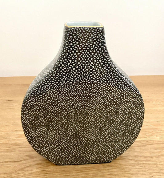 Fink moderne Porzellan Vase MINTA NEU Grau Gold Weiß 23 cm Hoch