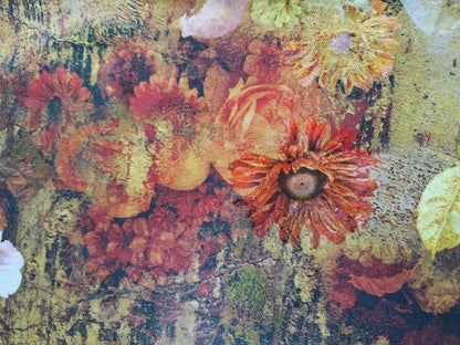 Apelt Mitteldecke Blumendesign Neu Rot Gelb Grün 85x85cm