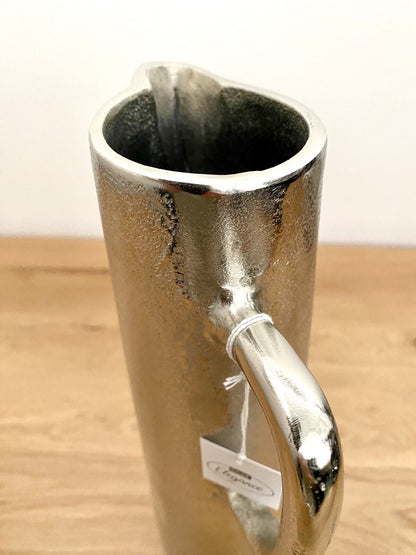 Gilde moderne Aluminium Henkelvase BROCCA NEU Strukturiert 39,5 cm Hoch