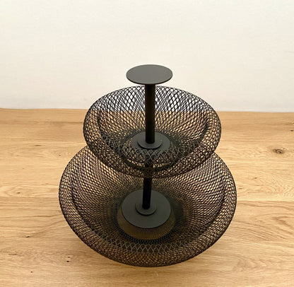 Philippi moderne Etagere MESH Neu Stahl Pulverbeschichtet 29 cm  Rund