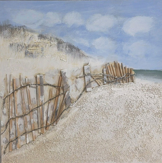 Gilde Gemälde Dühne NEU Blau Grau Beige 40x40cm