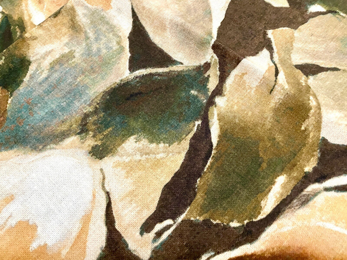 Sprügel moderne Mitteldecke NEU Digitaldruck Blütendesign Braun Lachs 110x110 cm