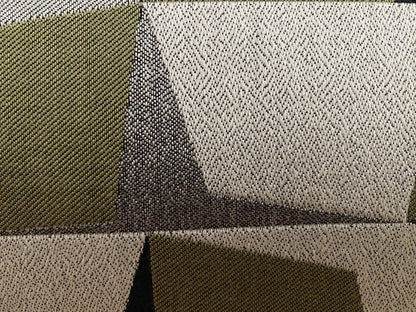 Rohleder moderne Jaquard Kissenhülle SQUARE DANCE NEU Grau Grün Natur 60x35 cm
