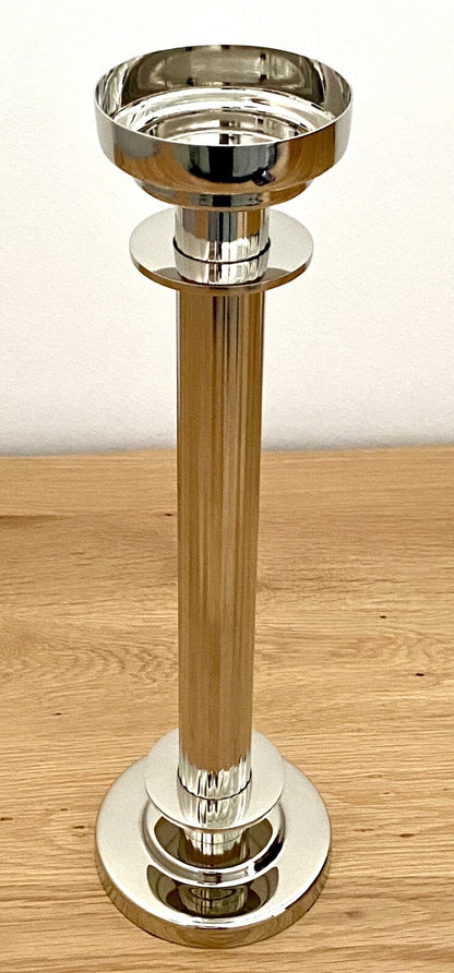 Fink moderner Kerzenleuchter RICARDO NEU Vernickelt 37 cm Hoch
