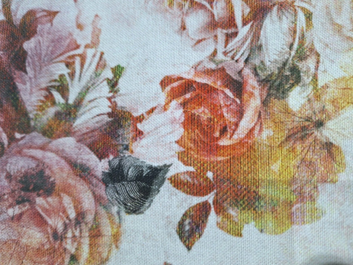 Apelt moderner Tischläufer  Blüten abstrakt NEU bedruckt  Ecru Rosa 48x140 cm