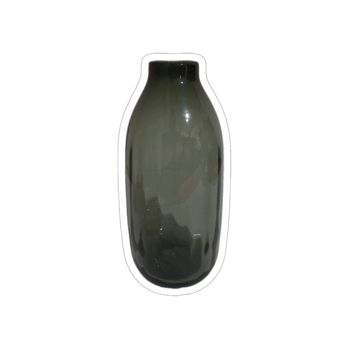 Formano moderne Glas Vase NEU Optik Grau Relief 30 cm Hoch