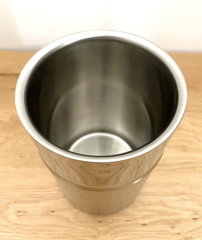 Fink  moderner Edelstahl Weinkühler NASSAU NEU Gehämmert 18 cm Hoch