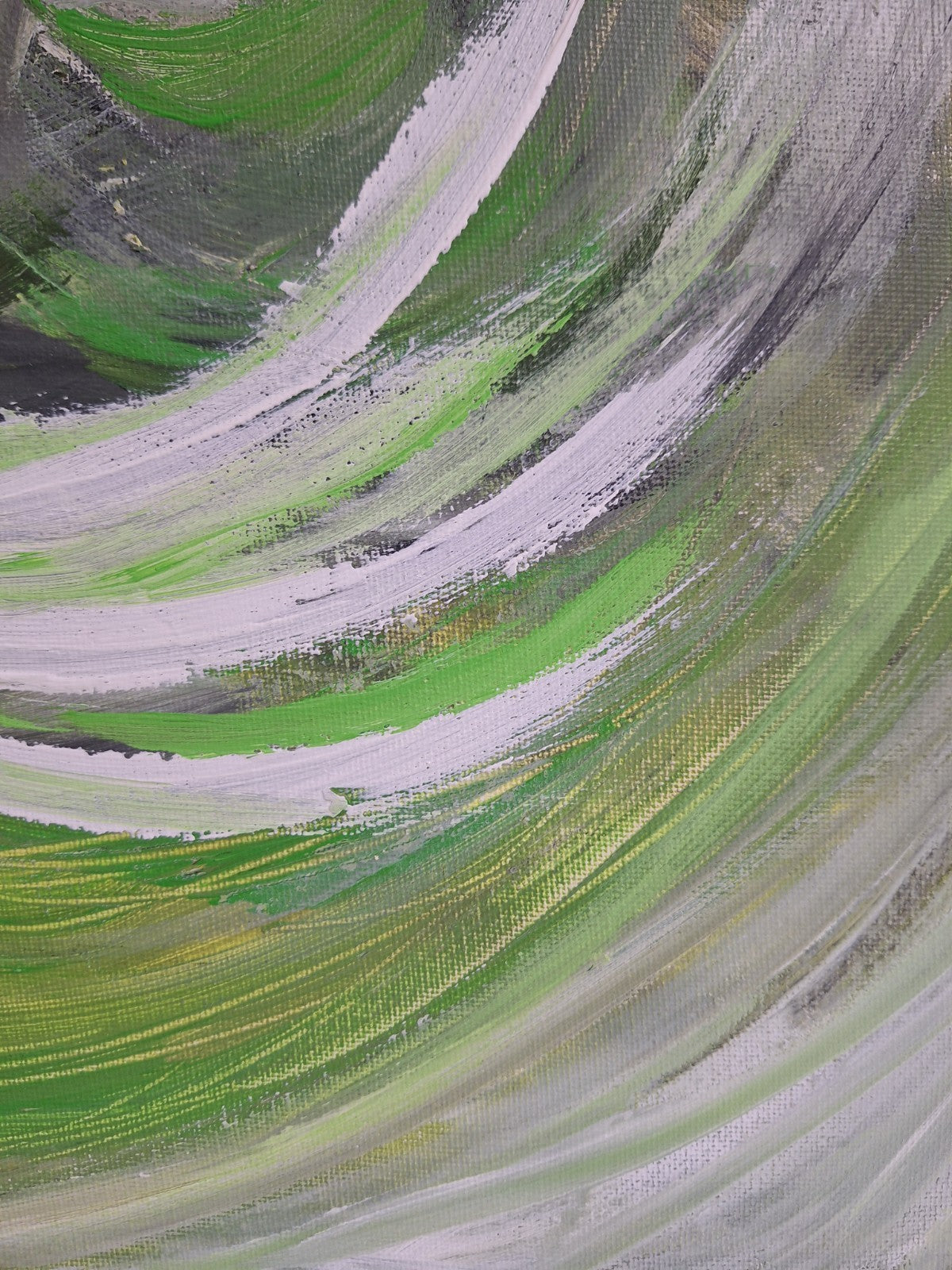 Gemälde Deko Art NEU Grün  Maigrün Gelb Weiß 40x40 cm