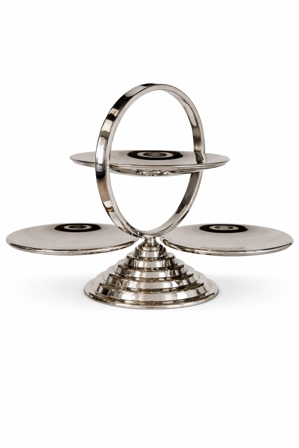 Fink Edelstahl 3er Etagere SERVO NEU Silber 31cm Hoch 49,5cm Lang 24cm Breit