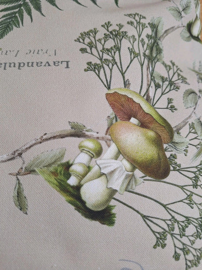 Sander Kissenhülle Vera Neu Pilze Beige Grün Rost 40x40 cm