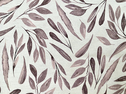 Sprügel moderner Tischläufer NEU Digitaldruck Blattdesign Natur Altrose 50x150cm
