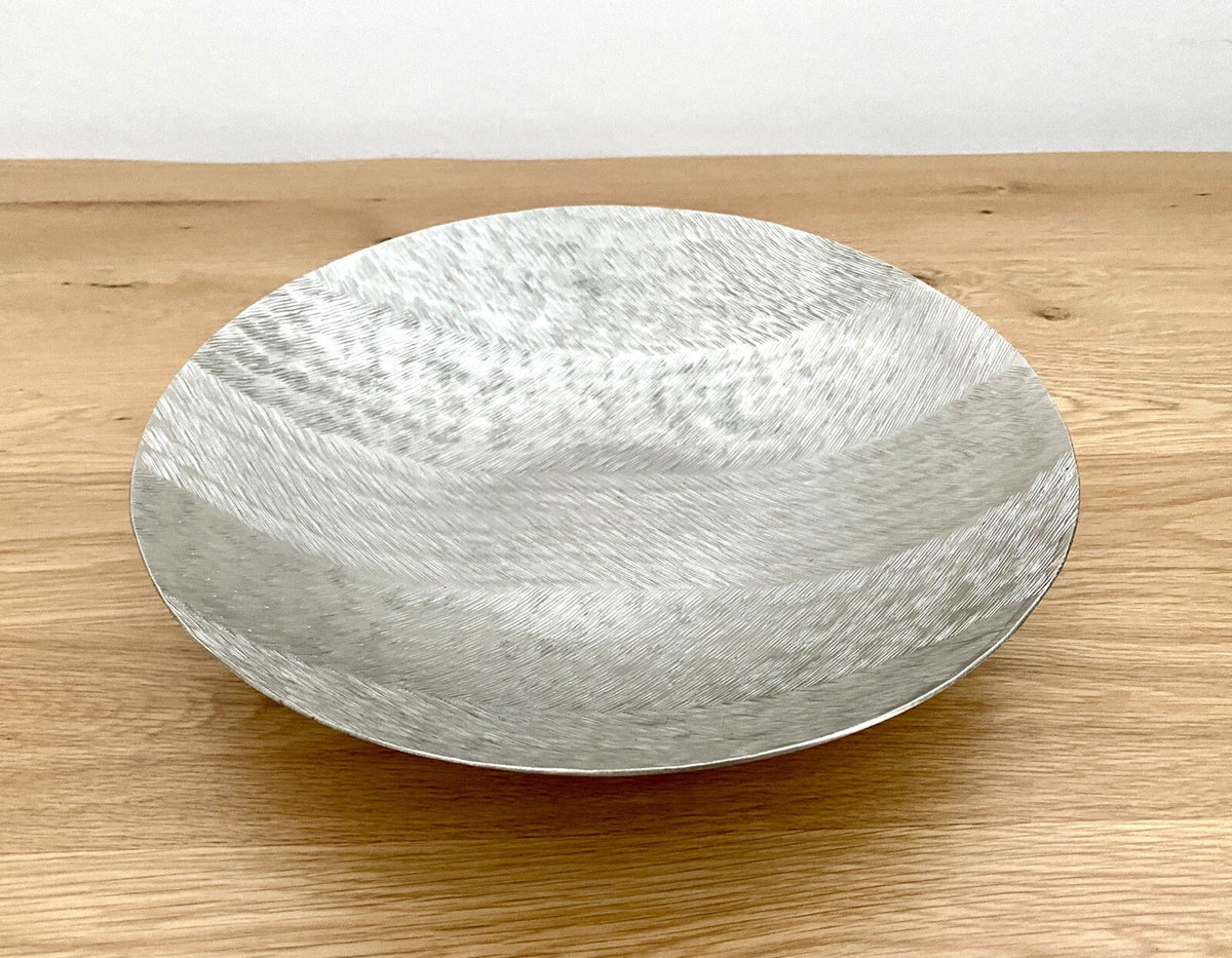 Casablanca moderne Aluminium Schale SINAR NEU Strukturiert Silber 32cm Rund