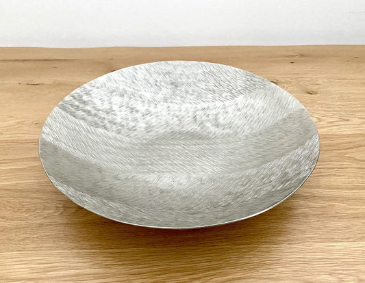 Casablanca moderne Aluminium Schale SINAR NEU Strukturiert Silber 32cm Rund